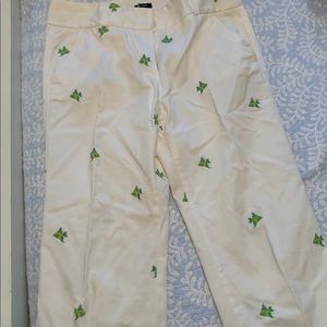 LAST DAY J Crew capris with embroidered fish. Adorable!